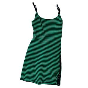 Y2K cotton jersey striped Betsey Johnson Dress size M